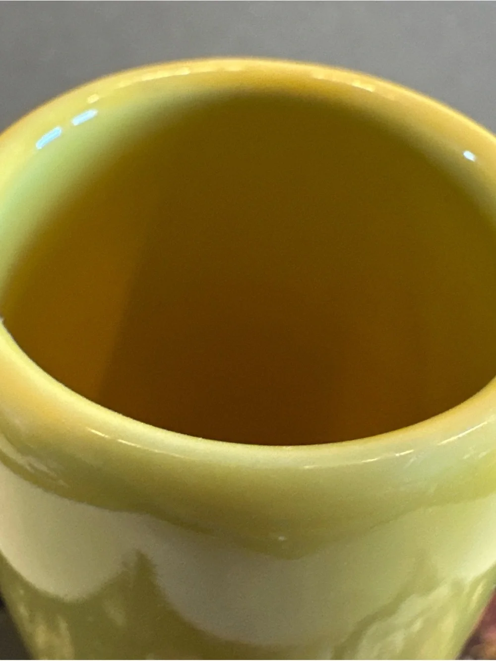Glossy Yellow Ceramic Bud Vase by FIESTA made USA